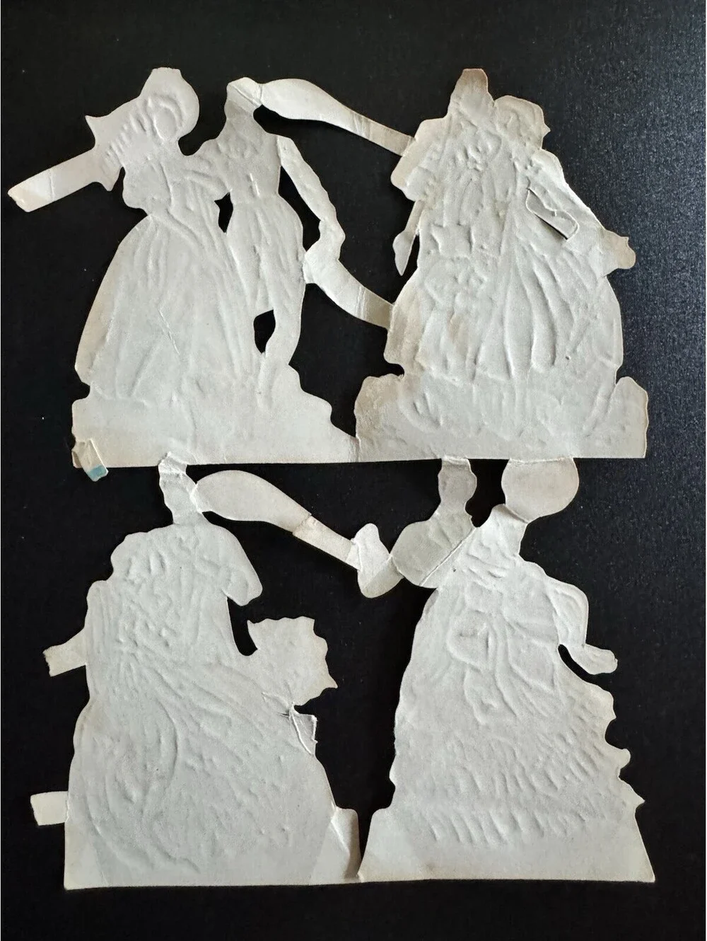Antique Victorian MLP made in England 1 Sheet Die Cuts Paper Dolls